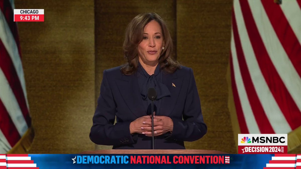 BREAKING: Kamala Harris accepts the Democratic party nomination for president