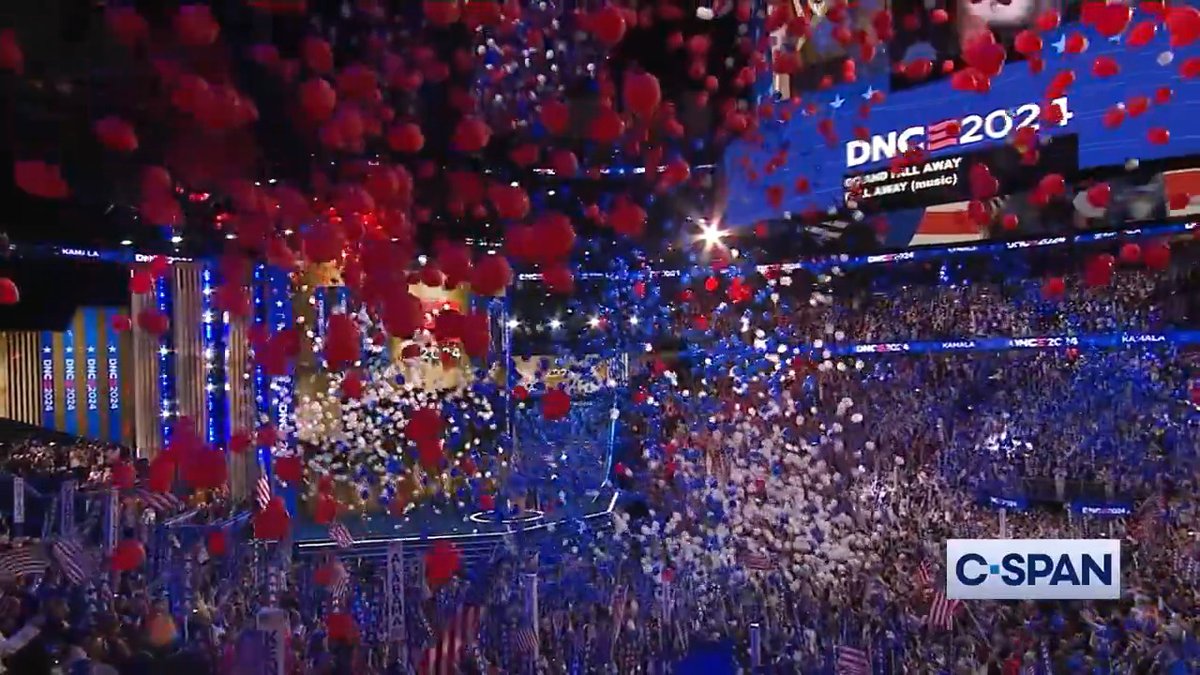 Balloon drop at the Democratic National Convention. #DNC