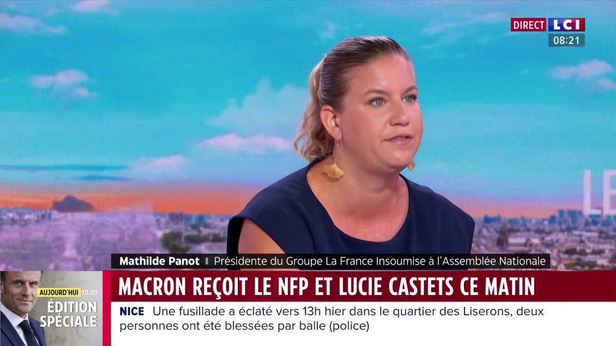 🗣️ "C'est un scandale d'avoir un président de la République qui ne respecte pas la décision des urnes ni le suffrage universel", condamne Mathilde Panot, députée LFI-NFP