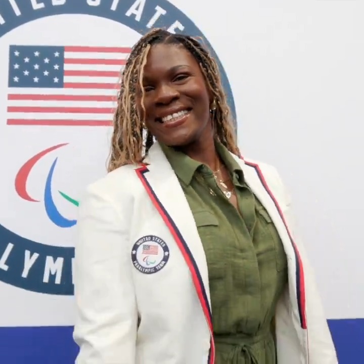 Pure shock 🥹 Sitting volleyball Paralympian Nicky Nieves receives the news that she’ll be an Opening Ceremony flag bearer. USA Volleyball | #ParisParalympics