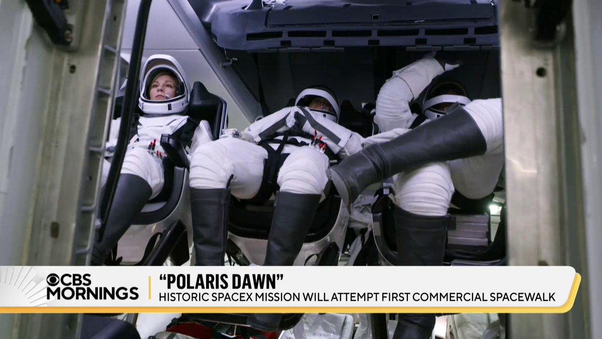 Four astronauts are scheduled to blast off next week on a historic six-day mission to a record orbit, 870 miles above Earth — more than three times higher than the ISS. The mission will also attempt the first-ever commercial spacewalk.