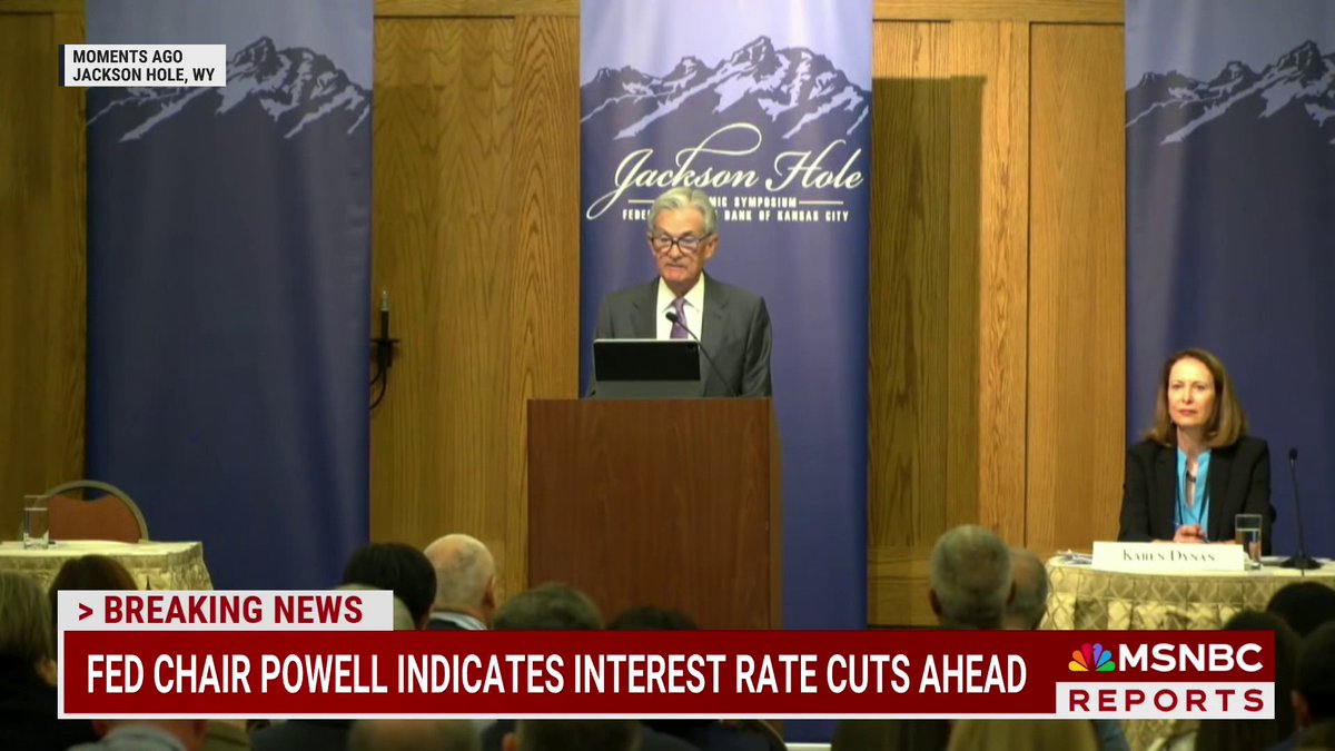 BREAKING: Fed Chair Powell says 'time has come' for interest rate cut.