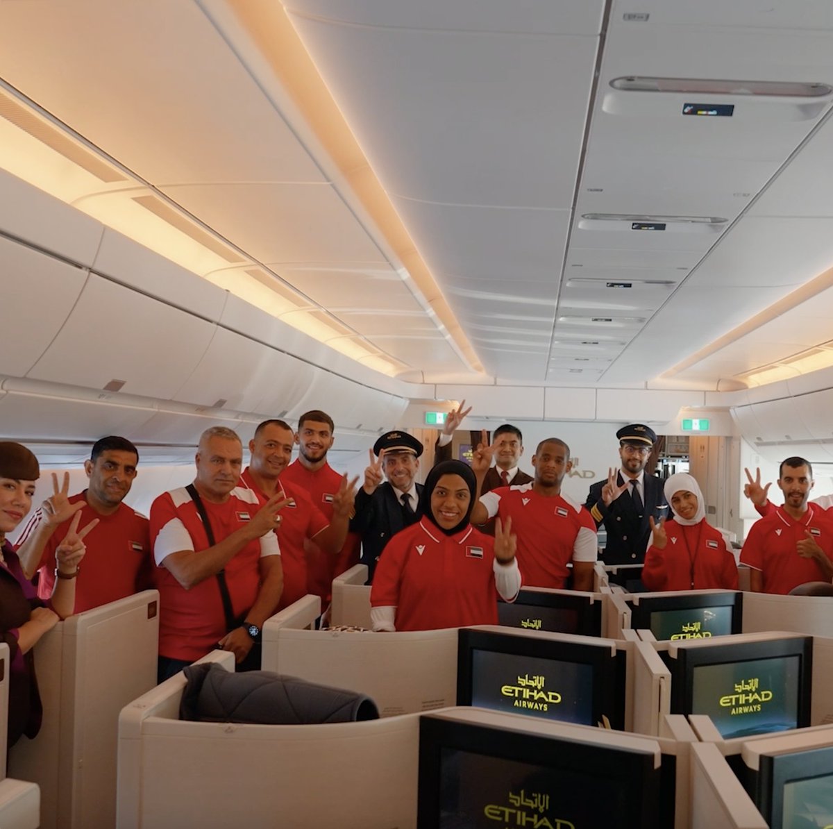 From Abu Dhabi to the world stage with UAE's champions! 🇦🇪✈️ We’re honoured to support our nation's heroes as they make us all proud. #Etihad