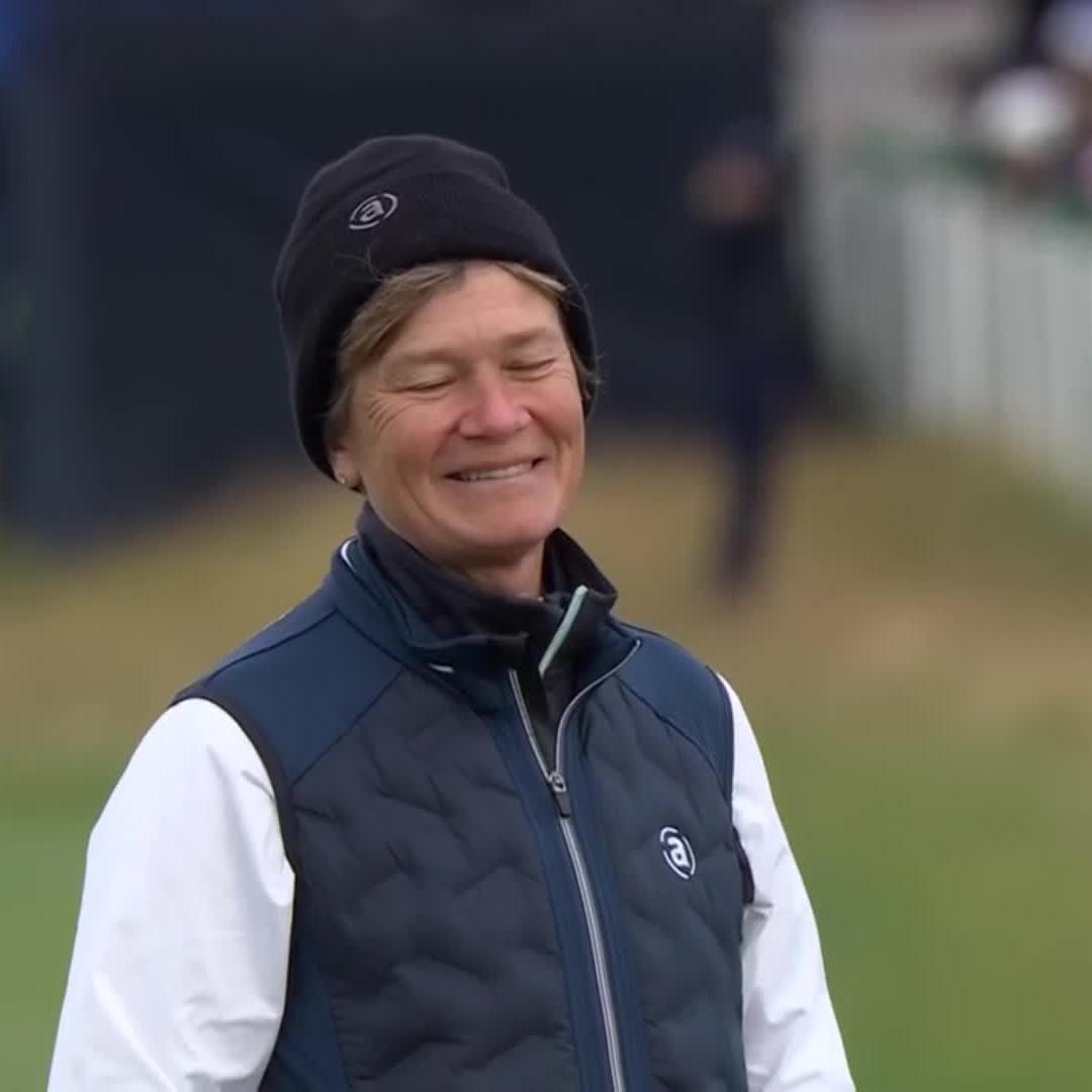 One final walk up The Old Course for Catriona Matthew OBE, it's only fitting that she capped it off with a birdie 🫡