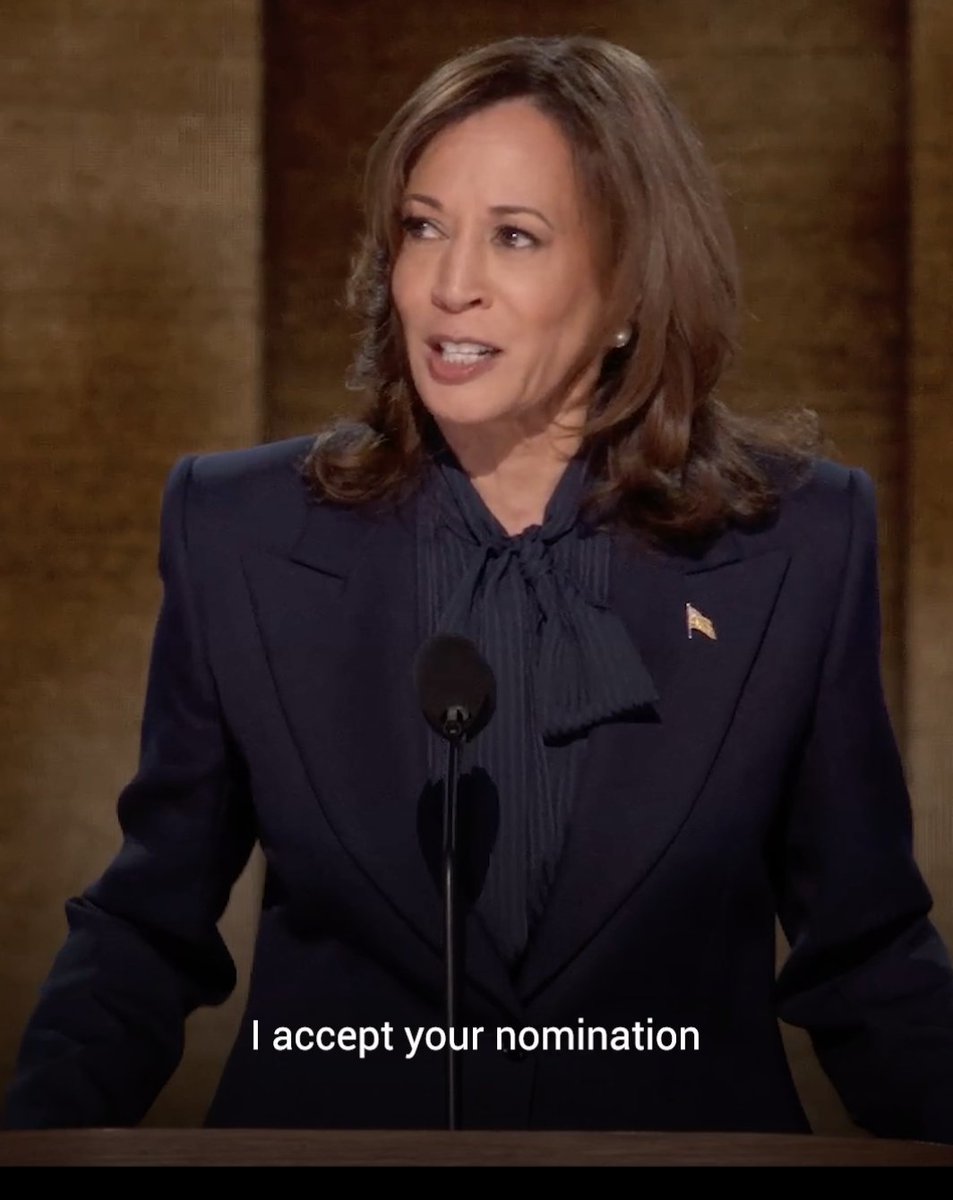 I accept your nomination to be the President of the United States of America.