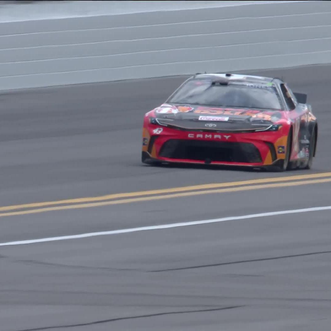 A rough ride for Erik Jones, who will not complete his qualifying lap in the first round.