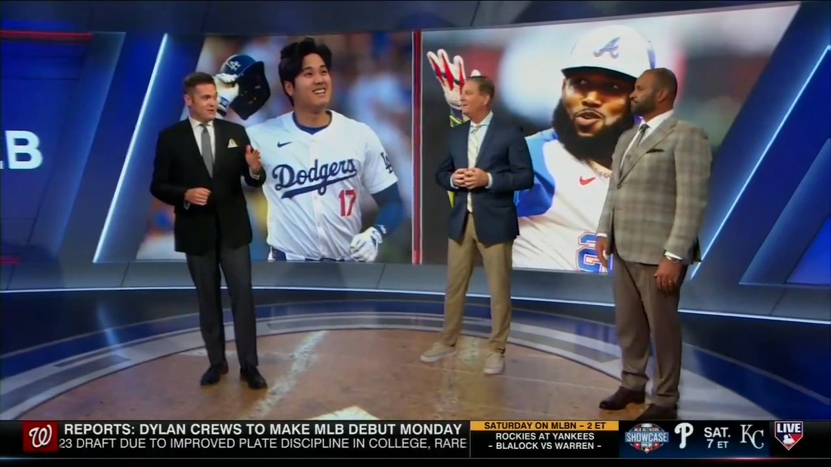 In a hypothetical situation where Shohei Ohtani becomes the first player ever to record a 50 HR/50 SB season AND Marcell Ozuna wins the Triple Crown, who wins NL MVP? #MLBTonight