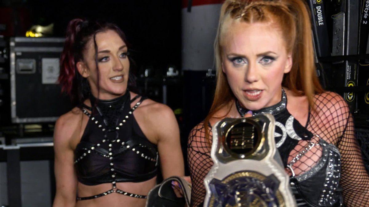 EXCLUSIVE: Despite their loss to Bianca Belair,Jade Cargill and Naomi, WWE Women's Tag Team Champions Alba Fyre 🏴🔥 and hanna Zimmer are still confident heading into their title defense against Belair and Cargill at #WWEBash in Berlin. #SmackDown