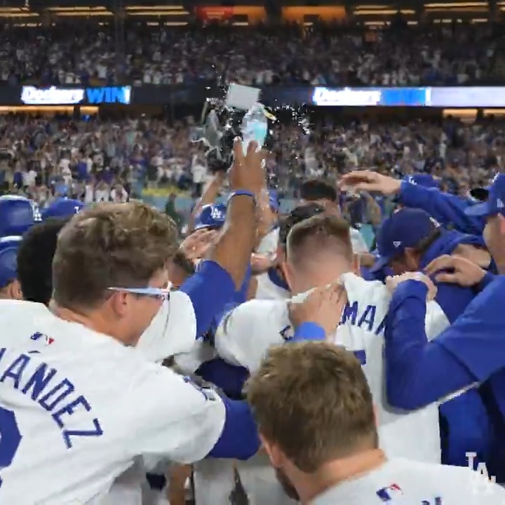 A historical walk-off celebration at home plate.