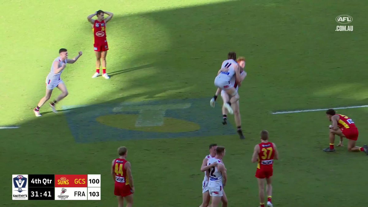 Frankston have stolen an unbelievable win 😱 🎥: Watch the Smithy’s VFL Finals Series live and free on the AFL website and AFL Live Official App: