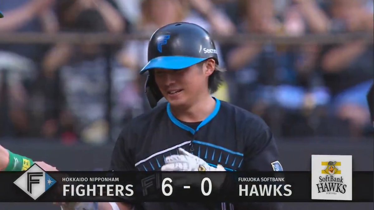 走者一掃!!3⃣点タイムリースリーベース💪💪💪 #上川畑大悟 #lovefighters 9/10(火)~16(月・祝)はFビレッジに全国の餃子が大集合😋
