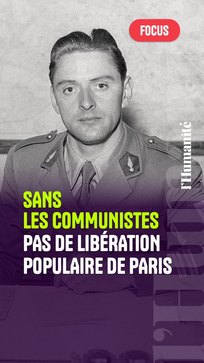 Sans les communistes, pas de Libération populaire de Paris ! Ce dimanche, la capitale fête les 80 ans de sa libération. Deux figures vont être mises en avant : Le Général de Gaulle et Le général Leclerc. Mais connaissez-vous Henri Rol-Tanguy ? ➡️