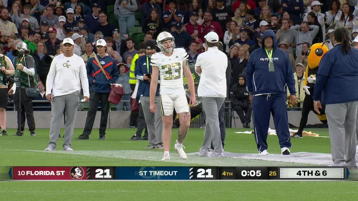 THE GEORGIA TECH KICK TO UPSET NO. 10 FLORIDA STATE 🔥