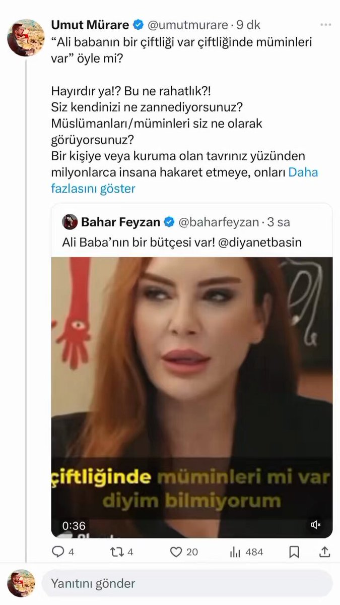 Yazdıklarım işinize gelmedi sanırım Bahar Feyzan ?! Öyle tweet silmek ile ettiğiniz hakaretten kurtulamıyorsunuz maalesef. ÖZÜR DİLEYİN!