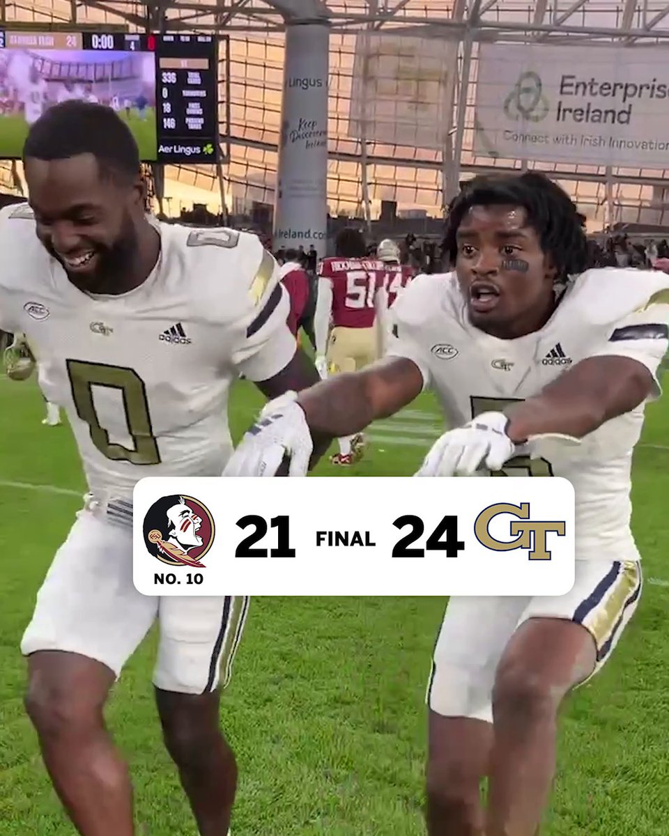 Georgia Tech hit the jig after its upset win over FSU 😅 Georgia Tech Football