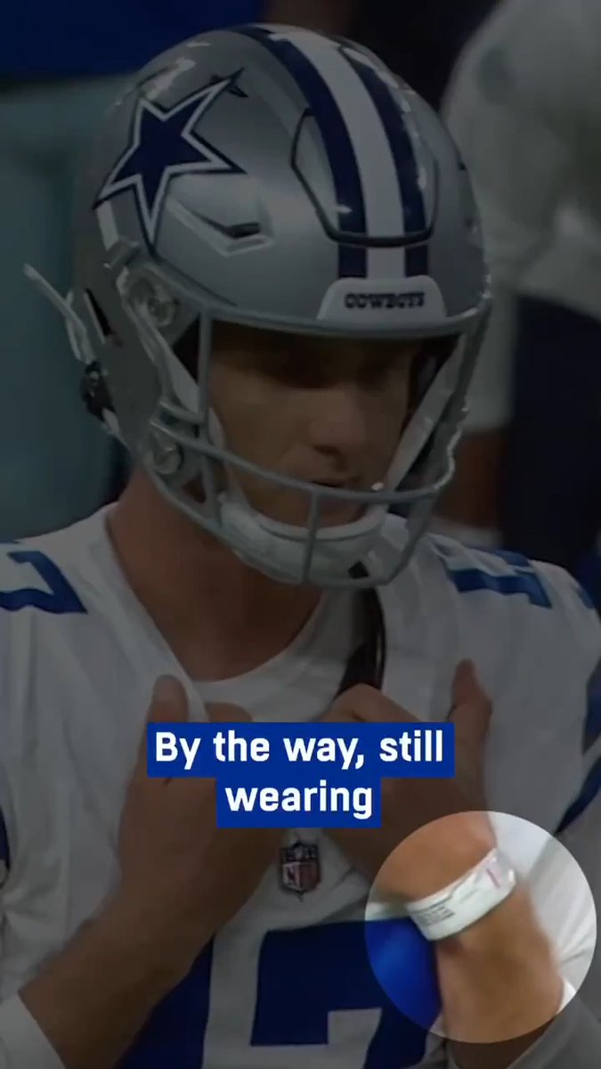 Cowboys K Brandon Aubrey was still wearing the hospital bracelet from his son’s birth when he made the 66-yard field goal last week 💙 Dallas Cowboys Brandon Aubrey