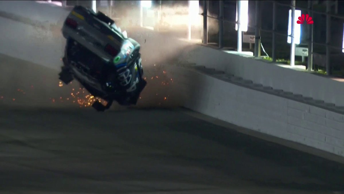 More angles of Josh Berry's scary crash at Daytona. #NASCAR | NBC and Peacock