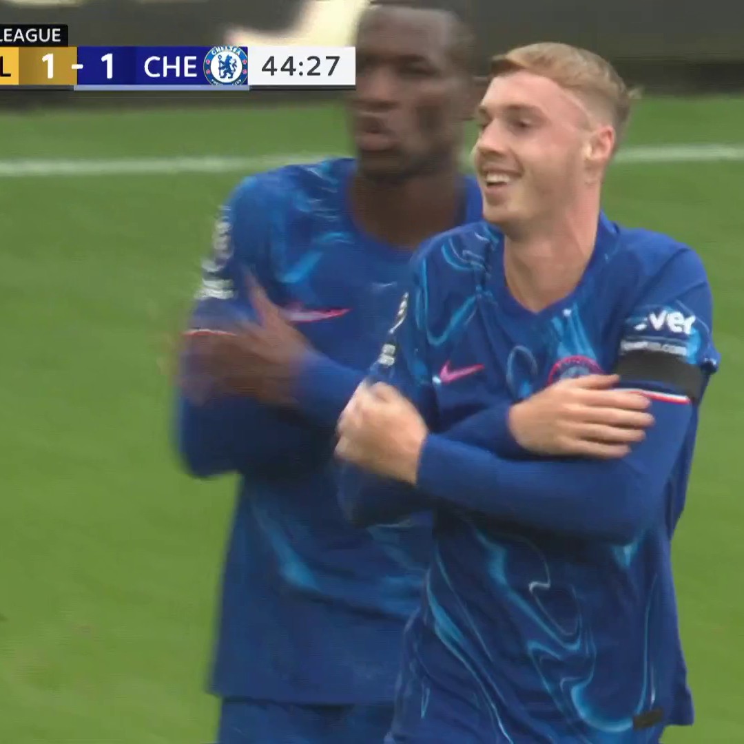 Stop what you’re doing and watch this finish by Cole Palmer. 🥶 (via NBC Sports Soccer)