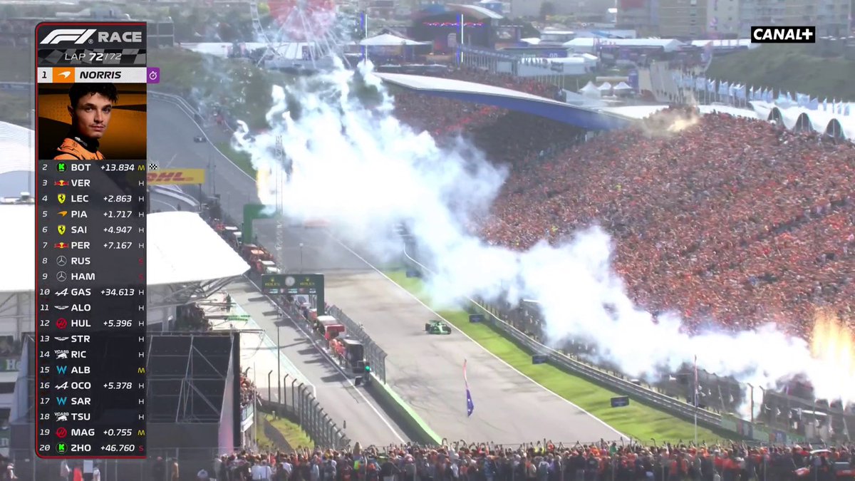 👑 LA VICTOIRE DE LANDO NORRIS 👑 Deuxième victoire en carrière pour le Britannique, à plus de 22 secondes de Max Verstappen 🤯🤯 Et une fin de course dans la fumée 🫣💨 #DutchGP #F1