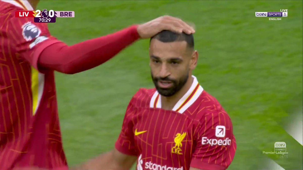 GOAL!!! Mo Salah scores again!!! The Egyptian is set free by Luis Diaz and he makes no mistake with a lovely left-footed finish! #beINPL #FC #BrentfordFC