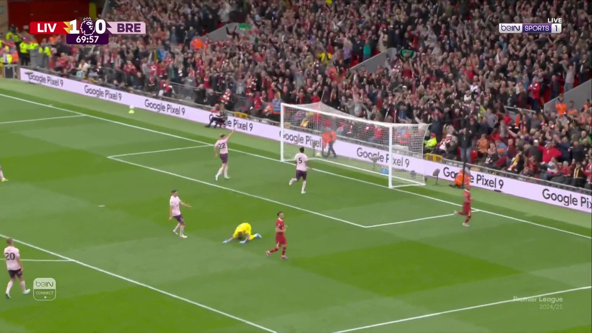 صلاح يسجل الهدف الثاني لليفربول #الدوري_الإنجليزي #ليفربول_برينتفورد #PremierLeague