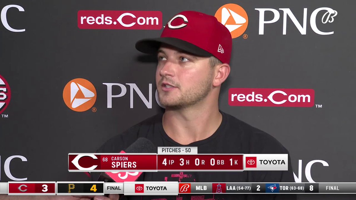 Carson Spiers said he got back to executing his pitches in his outing today. He takes pride in competing and is ready to contribute in any role the team needs. Spiers tossed four scoreless innings of relief against the Pirates Sunday, with no walks.