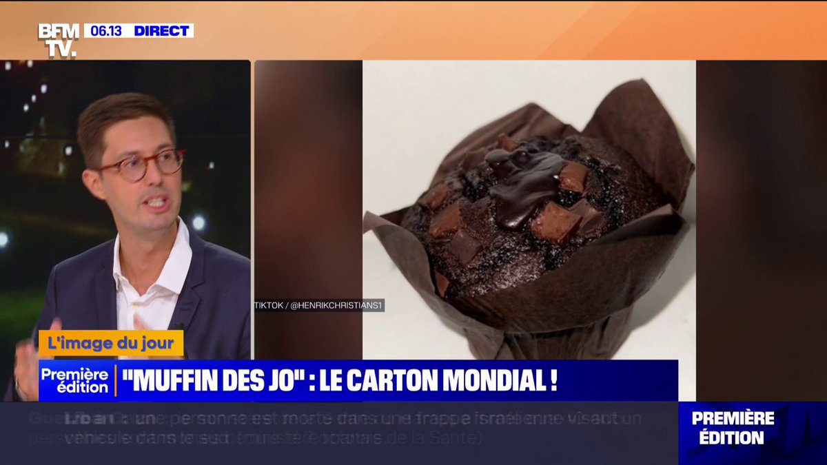 Le "muffin des JO" continue de faire un carton mondial L'image du jour de Sofiane Aklouf, qui en a ramené ce matin pour l'équipe de @PremiereEdition