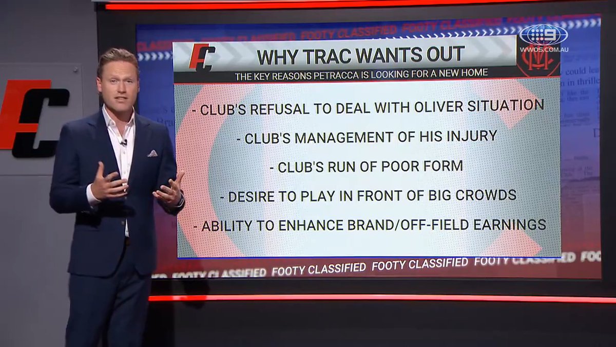"The club was left in no doubt as to what he wanted to do next year and that is play for a rival Melbourne team." Sam McClure gives us the bombshell details on Petracca wanting out & why he believes Carlton is open to trading Harry McKay for him. #9FootyClassified | 9Now 🖥️