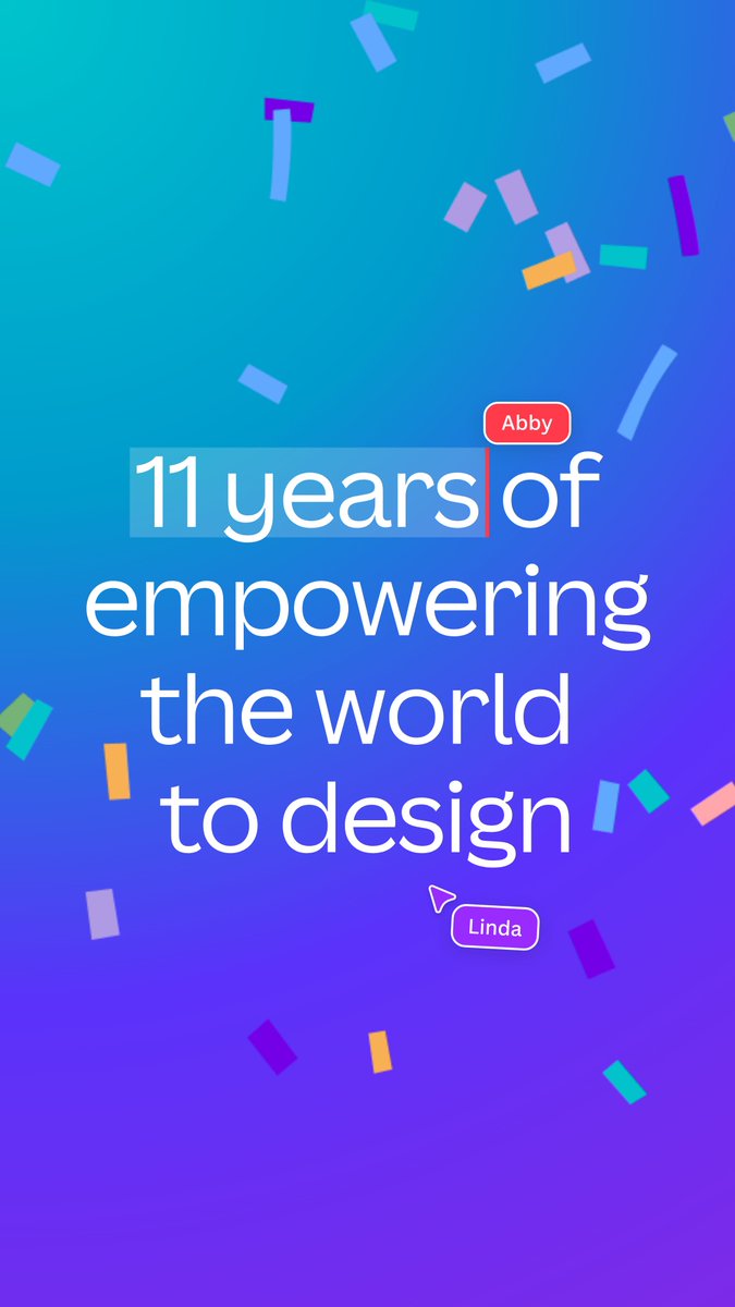 Today we’re celebrating 11 years of Canva! We may look a little different, but one thing has remained consistent since day one: our mission to empower the world to design. Thank you for being a part of our Canva journey - we can’t wait to keep creating with you! #11YearsOfCanva #Canva