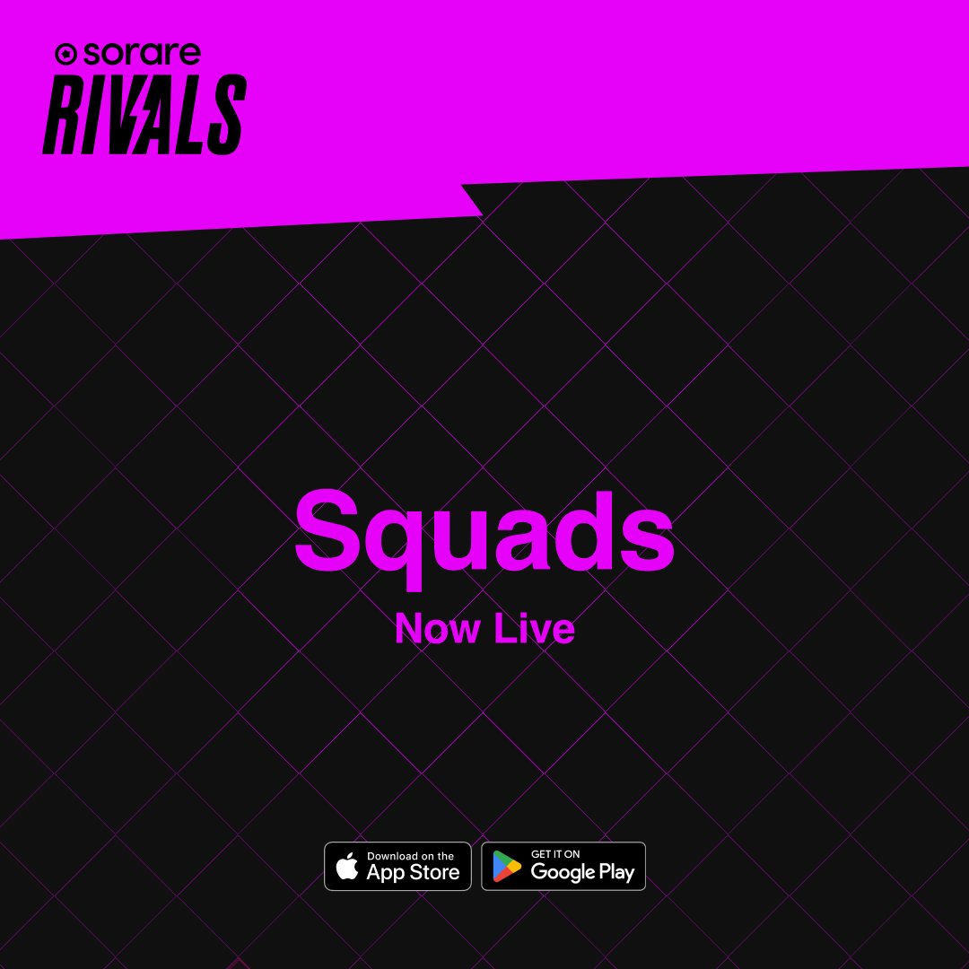 Rivals Squads now 𝙡𝙞𝙫𝙚. ⚡️ Did you miss it? Team up with your friends, dominate the Divisions, and win rewards! 🤝 It’s time to show who’s got the best tactics and football knowledge. All you need to know about the new coop gameplay: #SorareRivals