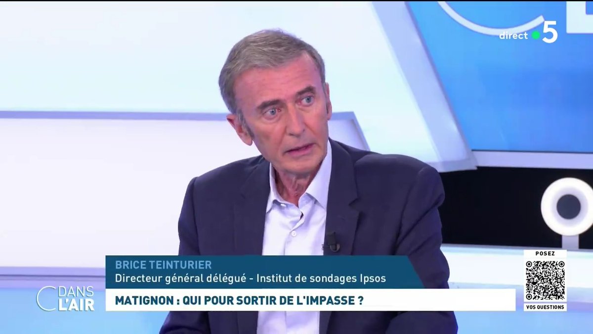 "On est dans la pire des configurations: on tourne en rond alors qu'il y a quelqu'un qui a les clés de la décision, c'est #Macron. À lui de prendre son risque, de nommer un #PremierMinistre quitte à ce qu'il tombe immédiatement, mais qu'il se passe quelque chose!"Brice Teinturier
