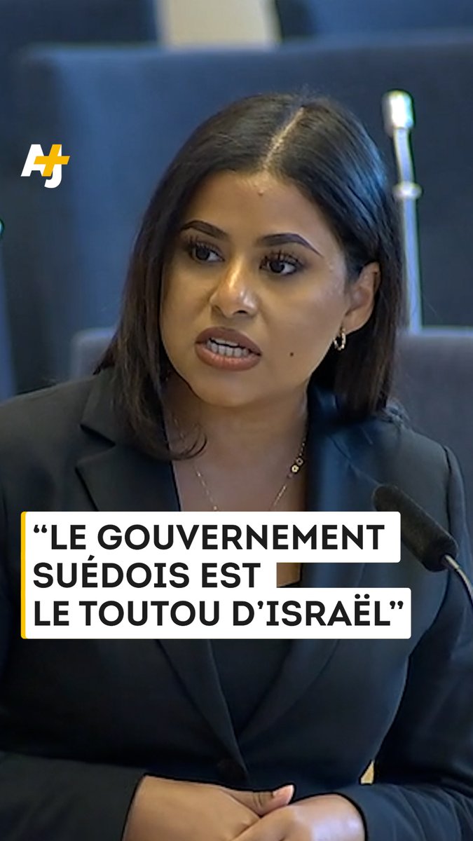 "Il est évident que le gouvernement suédois est le toutou d'Israël". Écoutez le puissant discours de la députée de gauche Nadja Awad devant le Parlement suédois.
