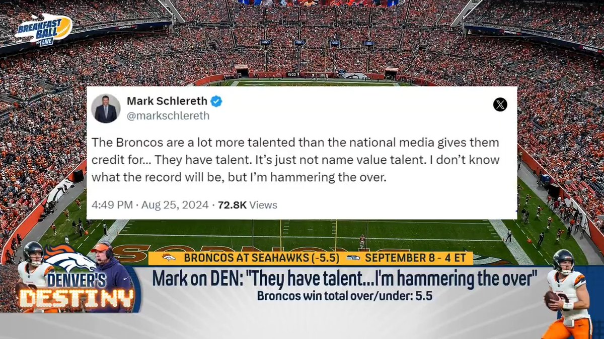 Craig Carton: “The Broncos are gonna STINK! There is no talent on that team… that over/under should be 2.5” HOW IS THIS MAN ON TV?!?!?