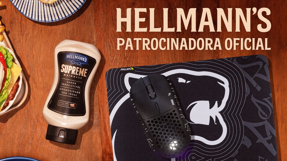 Se liga quem se juntou à pantera por mordidas mais cremosas... A verdadeira maionese, com um toque especial para cada momento, acaba de chegar! Bem-vinda Hellmann's Brasil, o sabor irresistível da FURIA!