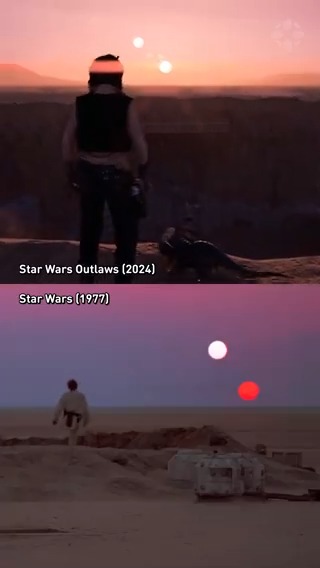You can recreate the binary sunset scene at Lars homestead in Star Wars Outlaws