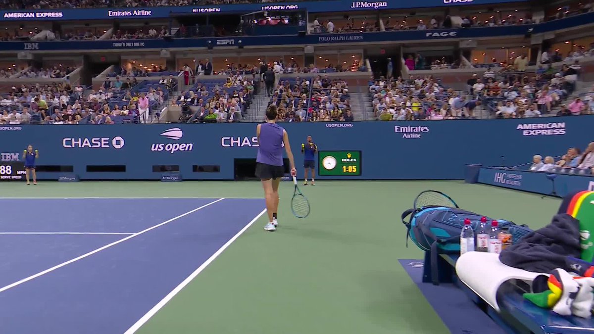 Comeback brewing on Ashe? Down a set and 3-0, Clara Burel has stormed back to force a third.