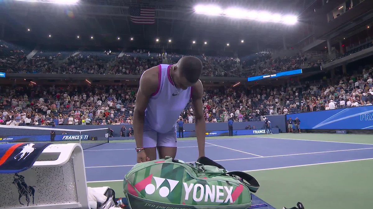 Frances Tiafoe shared he had 20 shirts ready in his bag for tonight 🤯