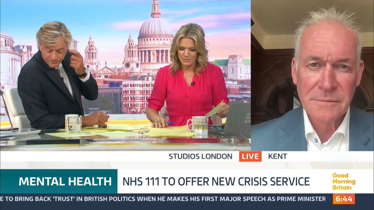 NHS 111 will offer mental health support for the first time. People who are in crisis can call and speak to a trained professional. @charlottehawkns asks Dr. Hilary Jones MBE how much of a difference it could make to people.