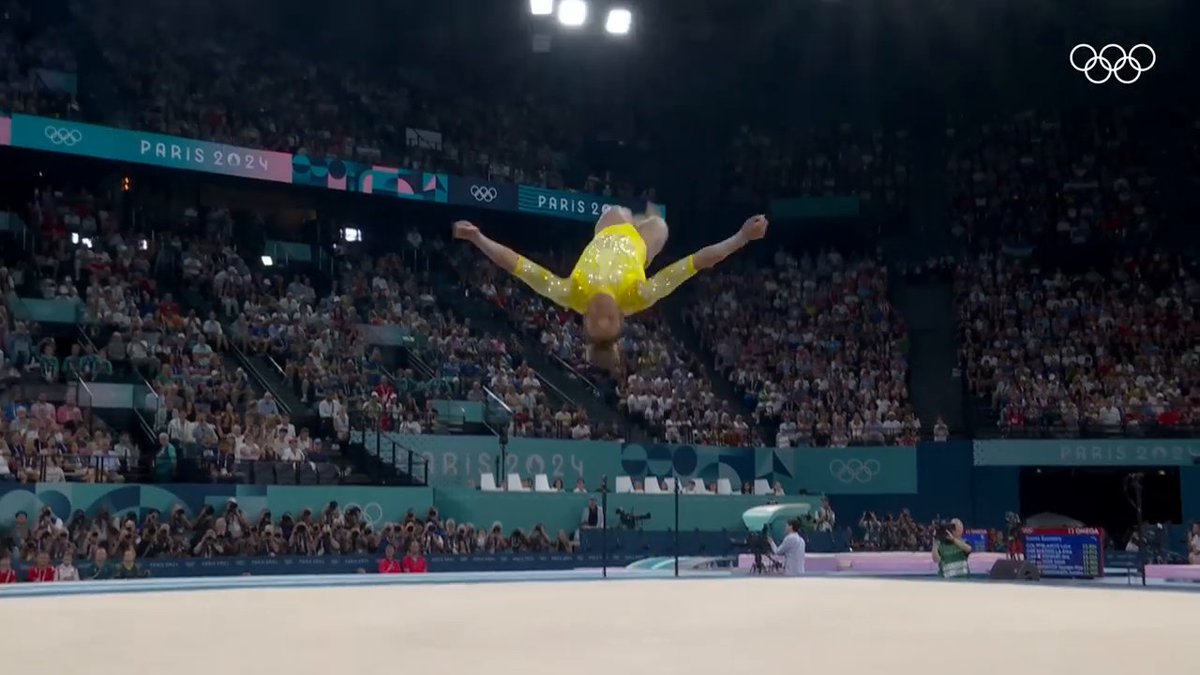 🇧🇷🤸🎶 Rebeca Andrade. On the floor. Her full performance. Just sit back and enjoy! 💫 #Paris2024 Paris 2024 World Gymnastics