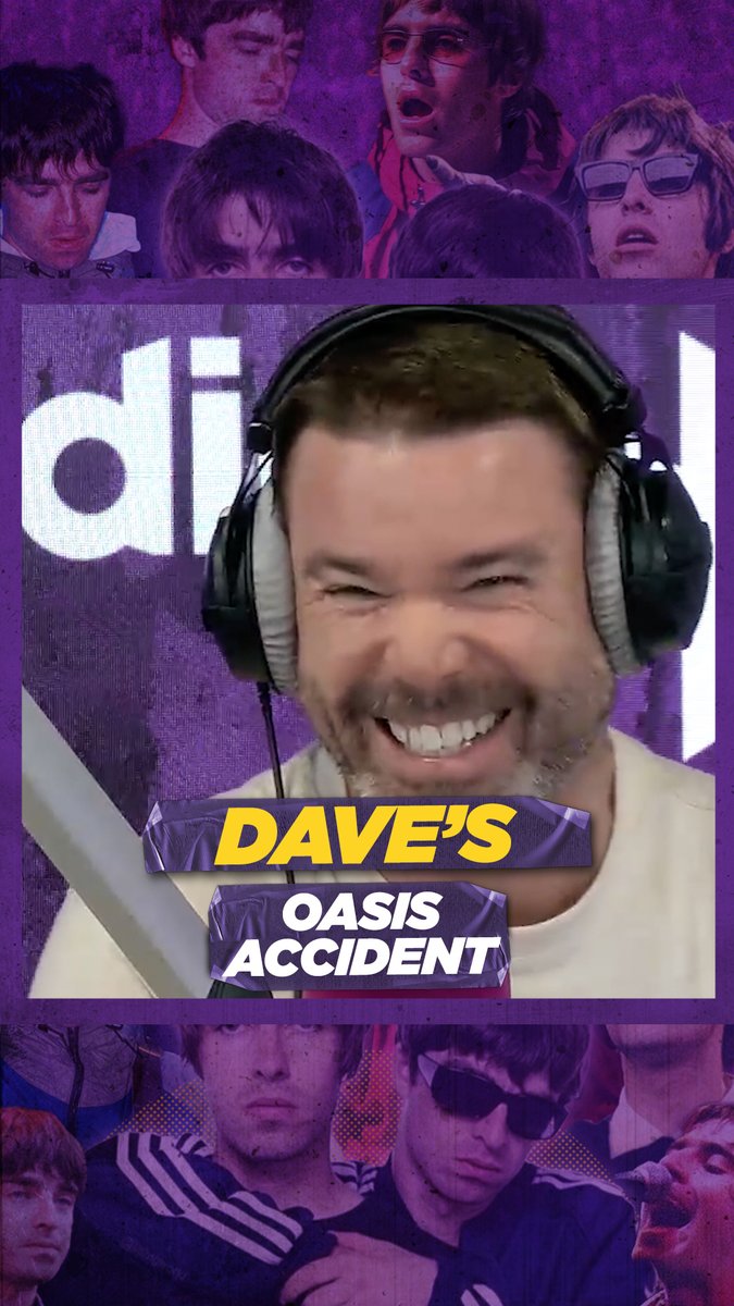The moment Dave Berry announced the big Oasis news! ...and then had a small accident...