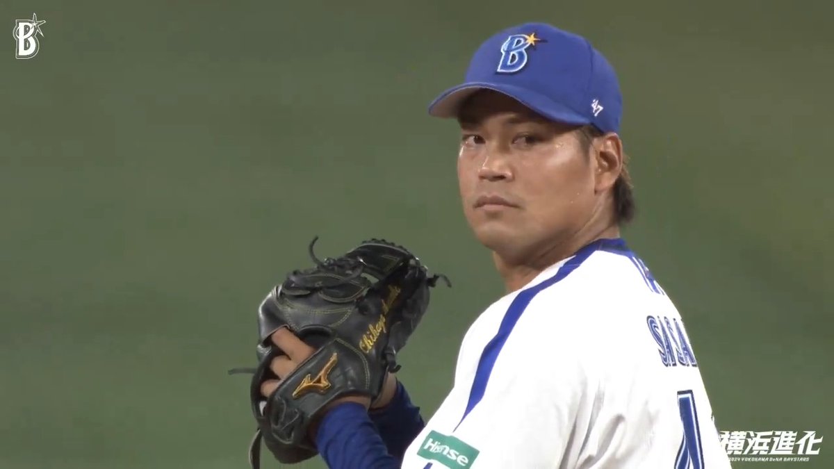 1点差まで詰められ、さらに一打同点のピンチで登板した #佐々木千隼 選手‼️ ファールで粘られるも最後は高めのストレートで見事に三振を奪う👍👍👍 7回表 DB 5 - 4 T #baystars