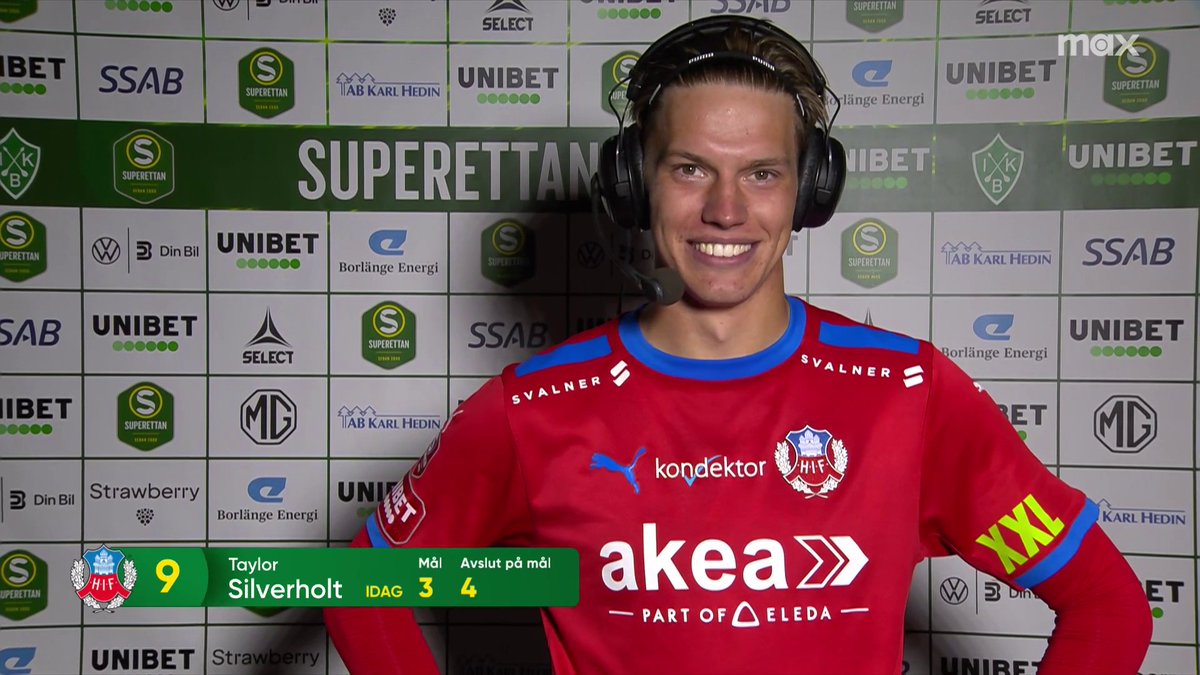 "Det var lite Henke Larssonigt där!" 💬 Helsingborgs IF:s segerhjälte Taylor Silverholt efter sitt hattrick mot IK Brage. 📲 Se höjdpunkter från Superettan på Max