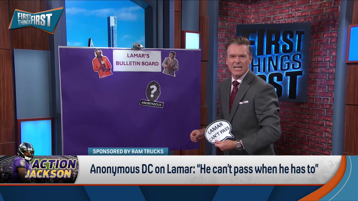 Kevin Wildes gore SCORCHED EARTH in defense of Lamar Jackson and introduces “Lamar’s bulletin board” “I’m done with Lamar Jackson being disrespected…It’s enough…Going on the board, an anonymous DC, who probably lost to Lamar Jackson”