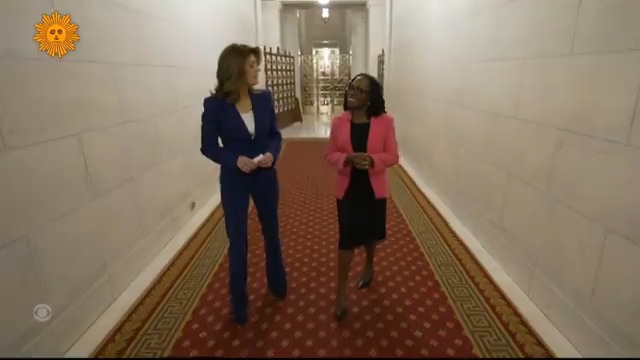 EXCLUSIVE: Supreme Court Justice Ketanji Brown Jackson, in her first TV interview since becoming the first Black woman on the court, spoke with Norah O'Donnell 🇺🇸 about her dissent in Donald Trump’s presidential immunity case, sharing her concerns about “a system that appeared to provide immunity for one individual under one set of circumstances.” Watch more of Justice Jackson's interview, ahead of her new memoir, "Lovely One," this Sunday on CBS Sunday Morning 🌞.