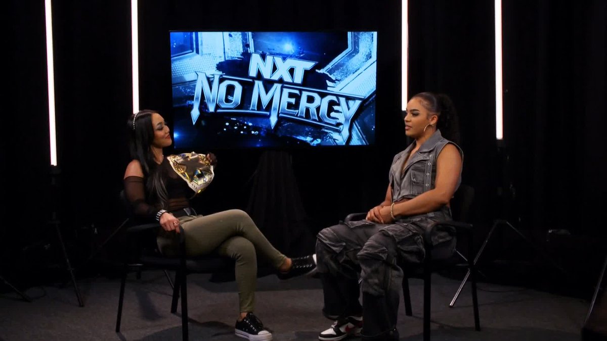 .𝙹 understands how big #NXTNoMercy is for her career, but roxanne isn't trying to hear any of it... 👀 #WWENXT