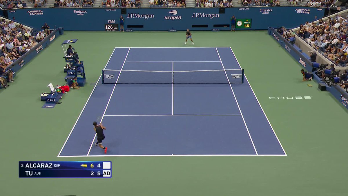 It took five set points, but 🇦🇺 Li Tu has won the second set vs Carlos Alcaraz 👀