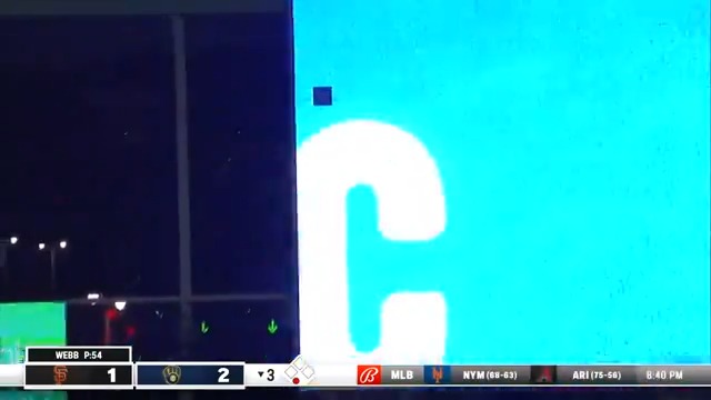 Jackson Chourio puts two runs on the scoreboard -- and knocks a panel out -- with one swing!