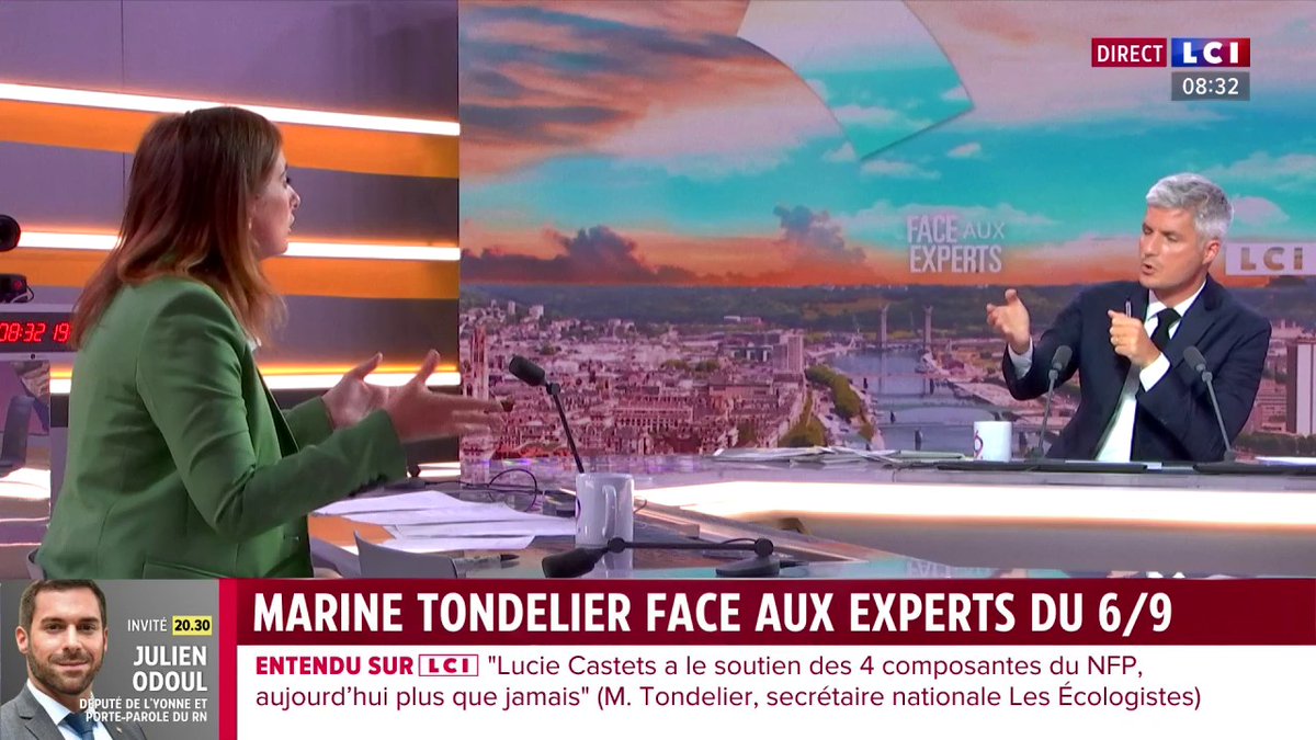 🗣️ Nomination du Premier ministre : "Emmanuel Macron est là pour être arbitre, pas sélectionneur. Ça fait 51 jours que la plaisanterie dure." Marine Tondelier (Marine Tondelier), Secrétaire nationale Les Écologistes - EELV, invitée de Jean-Baptiste Boursier ⤵️