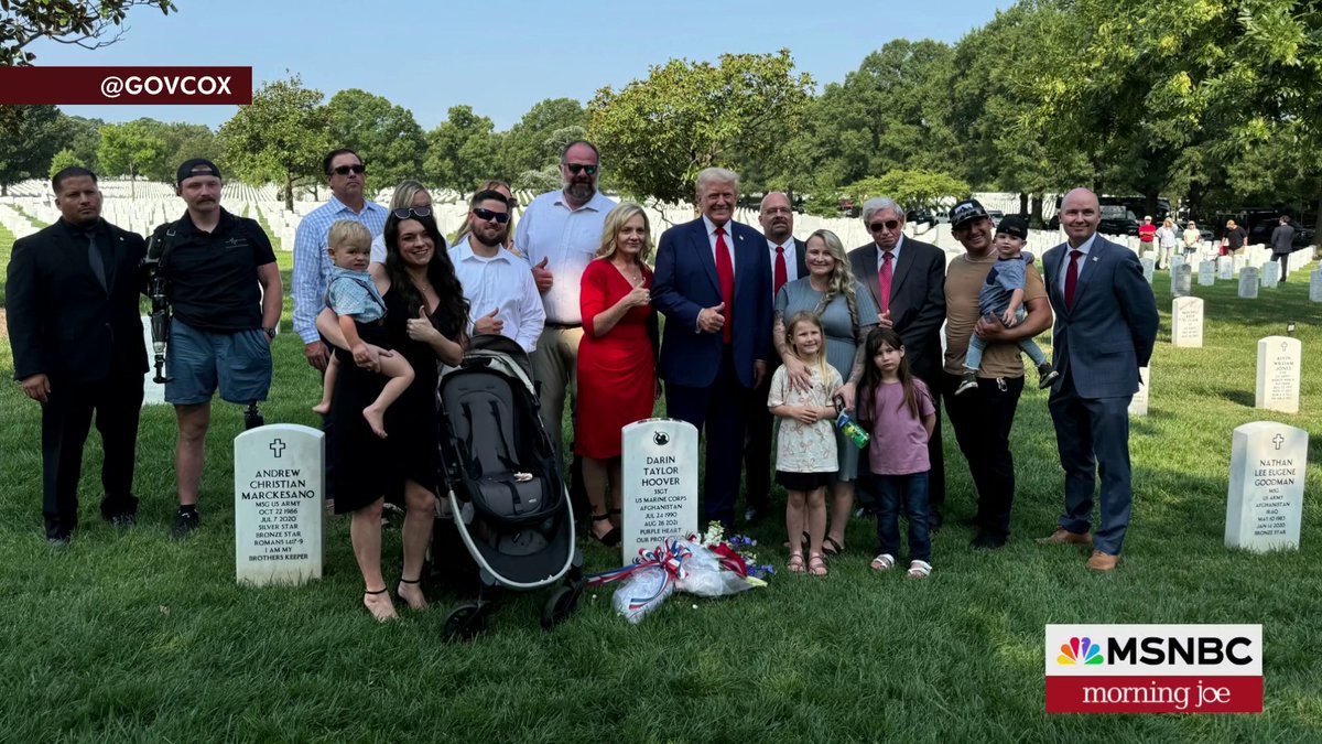 "That is sacred ground and the idea that any candidate of any party would, intentionally or unintentionally, use that sacred ground as a prop for a political campaign is beyond condemnation." Mike Barnicle on a picture of Trump posing with thumbs up at Arlington National Cemetery