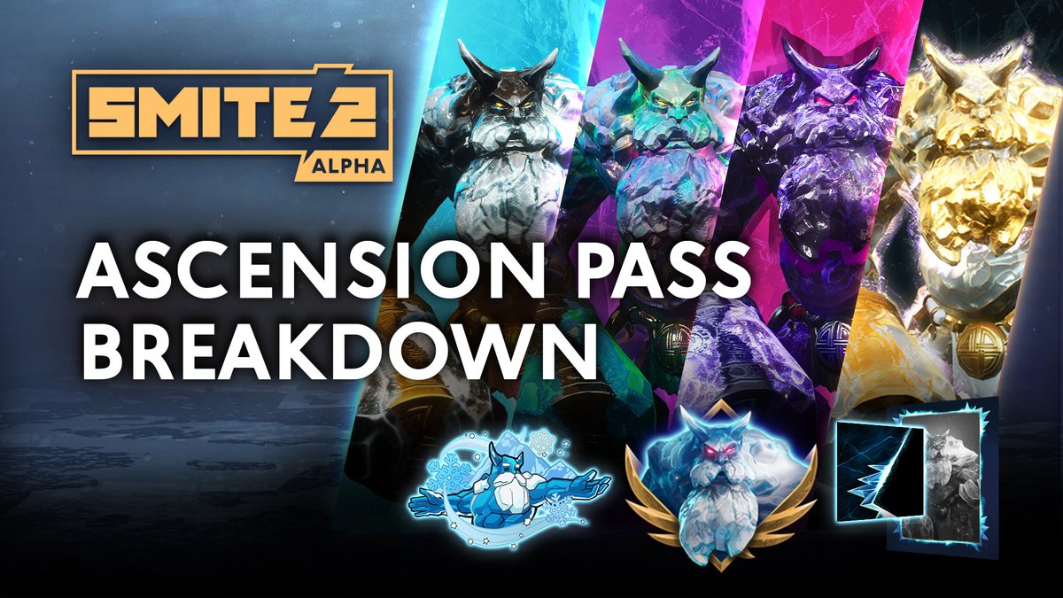 Looking to swag out your favorite god? Well look no further than our brand new Ascension Passes in SMITE 2! Pick one up in game or via a Deluxe or Ultimate Founder's Edition and start earning exclusive rewards as you master Gods!